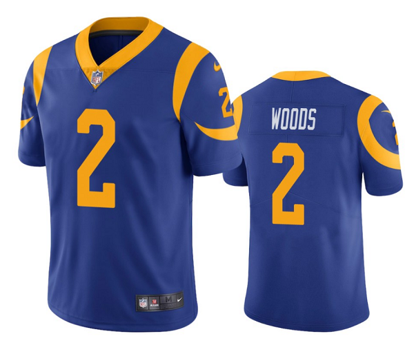 Men's Los Angeles Rams #2 Robert Woods Blue Vapor Untouchable Limited Stitched Jersey
